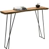 Console Old Times Metal Noir Bois Naturel / L 135 Cm - Zeus