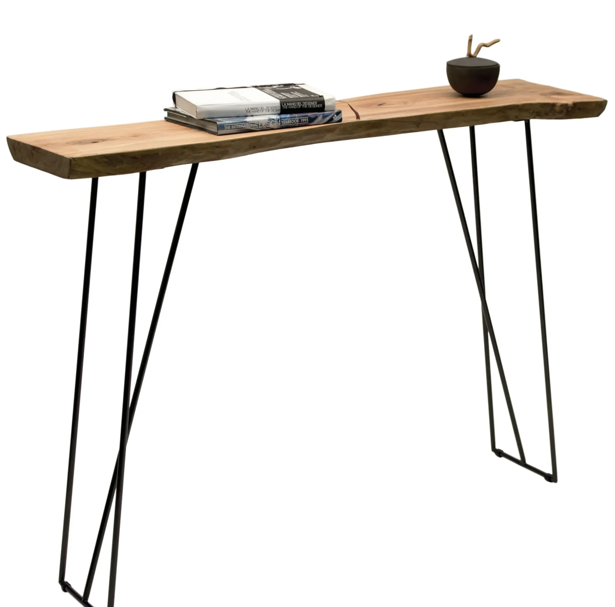 Console Old Times Metal Noir Bois Naturel / L 135 Cm - Zeus