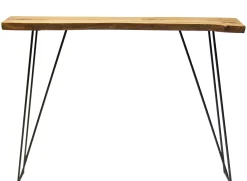 Console Old Times Metal Noir Bois Naturel / L 135 Cm - Zeus
