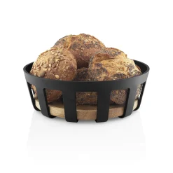 Corbeille A Pain Nordic Kitchen Plastique Noir Bois Naturel / O 21,5 X H 7 Cm - Eva Solo
