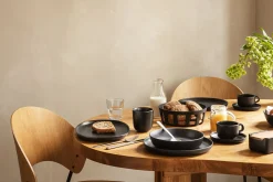 Corbeille A Pain Nordic Kitchen Plastique Noir Bois Naturel / O 21,5 X H 7 Cm - Eva Solo