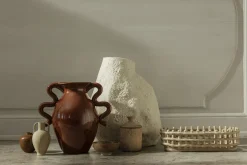 Corbeille Ceramic Ceramique Beige / Ovale - 30 X 15 Cm / Fait Main - Ferm Living