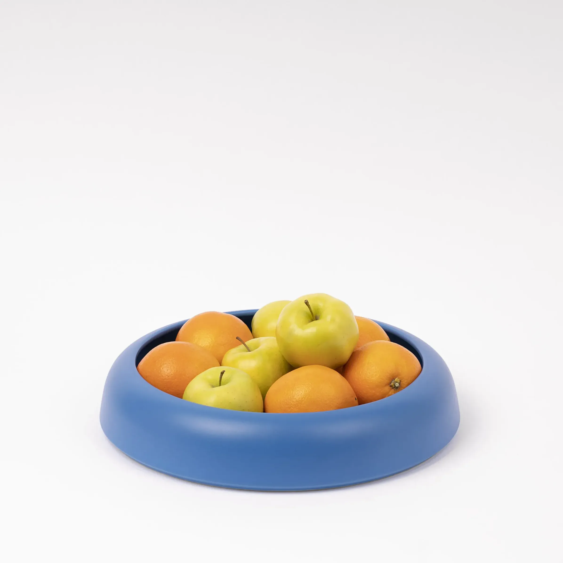 Coupe Omar 02 Ceramique Bleu / Plat - Large / O 30,8 X H 6,3 Cm - Fait Main - Raawii