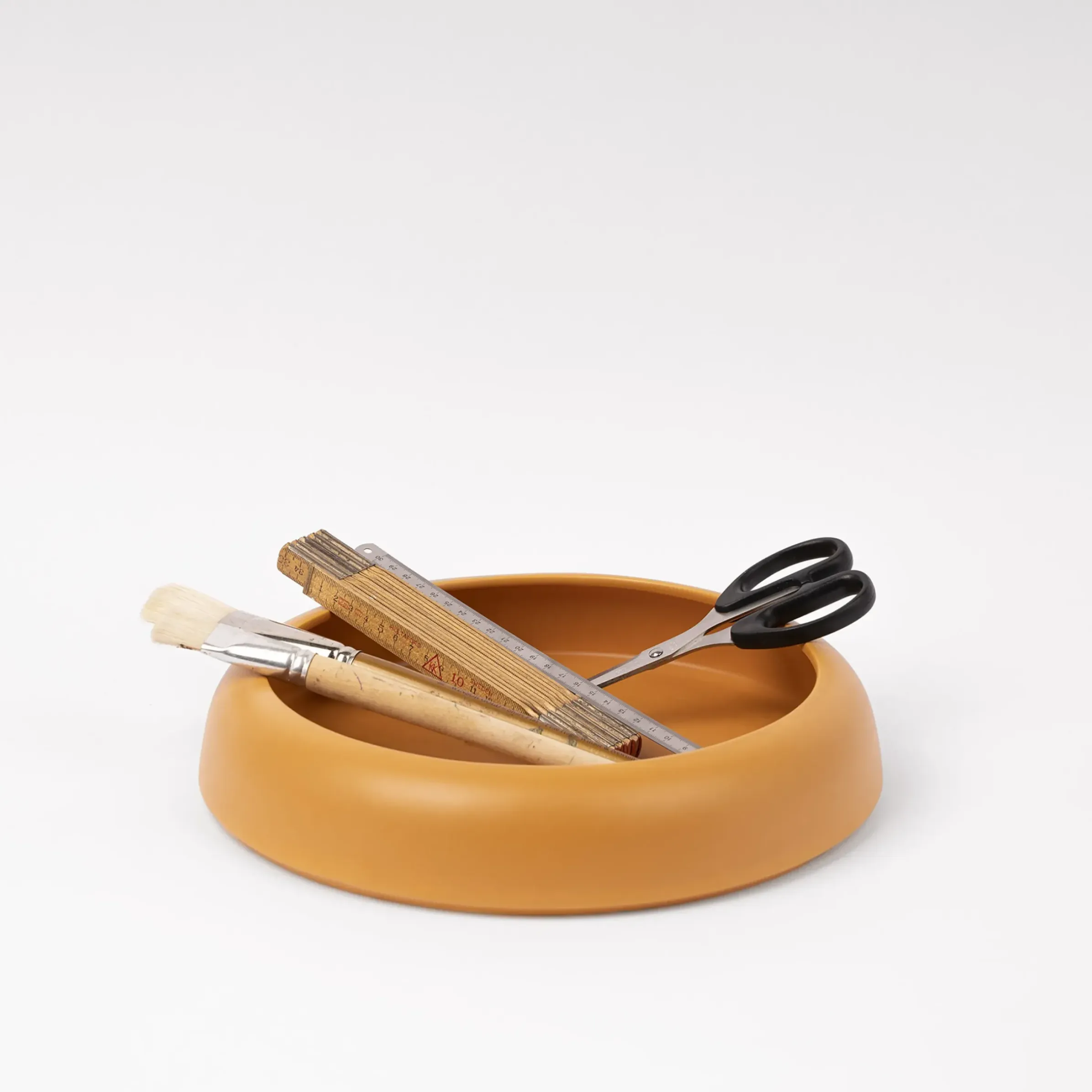Coupe Omar 02 Ceramique Jaune / Plat - Large / O 30,8 X H 6,3 Cm - Fait Main - Raawii