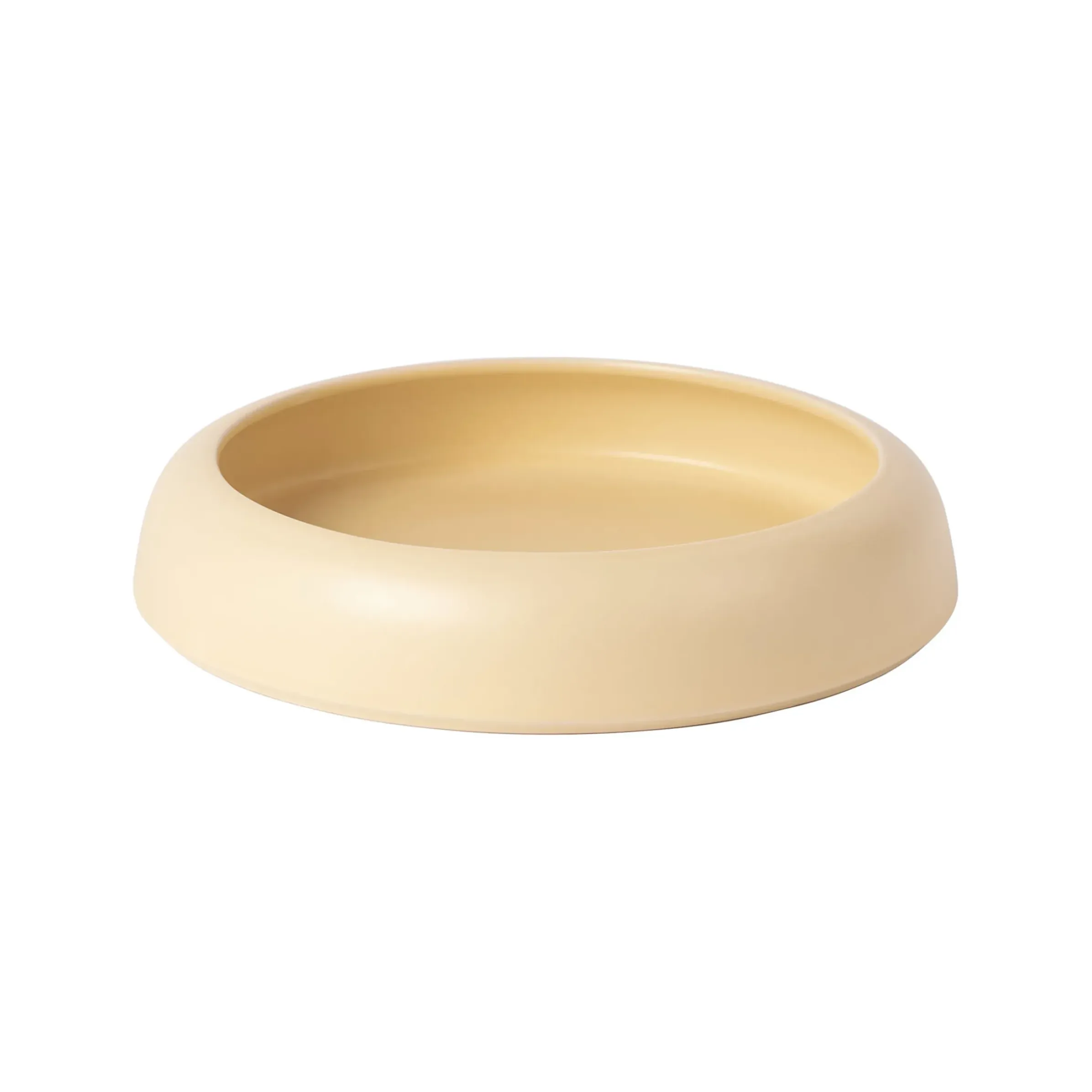 Coupe Omar 02 Ceramique Jaune / Plat - Large / O 30,8 X H 6,3 Cm - Fait Main - Raawii