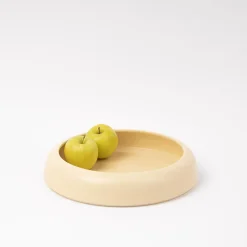 Coupe Omar 02 Ceramique Jaune / Plat - Large / O 30,8 X H 6,3 Cm - Fait Main - Raawii