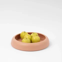 Coupe Omar 02 Ceramique Rose / Plat - Large / O 30,8 X H 6,3 Cm - Fait Main - Raawii
