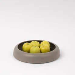 Coupe Omar 02 Ceramique Vert / Plat - Large / O 30,8 X H 6,3 Cm - Fait Main - Raawii
