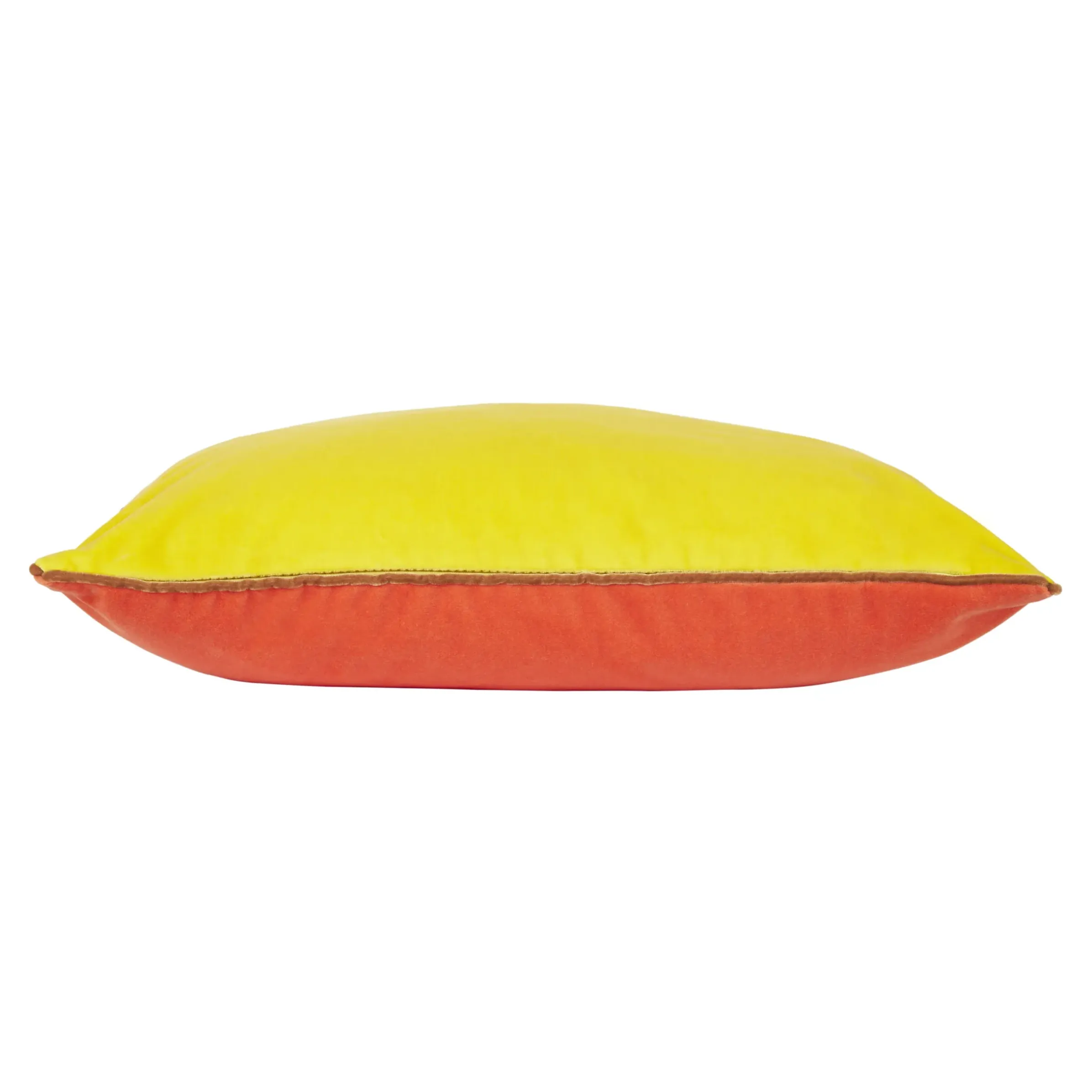 Coussin Bibi Big Tissu Jaune Rouge Orange Par Jose Levy / 48 X 35 Cm - Exclusivite Made In Design - Lelievre Paris