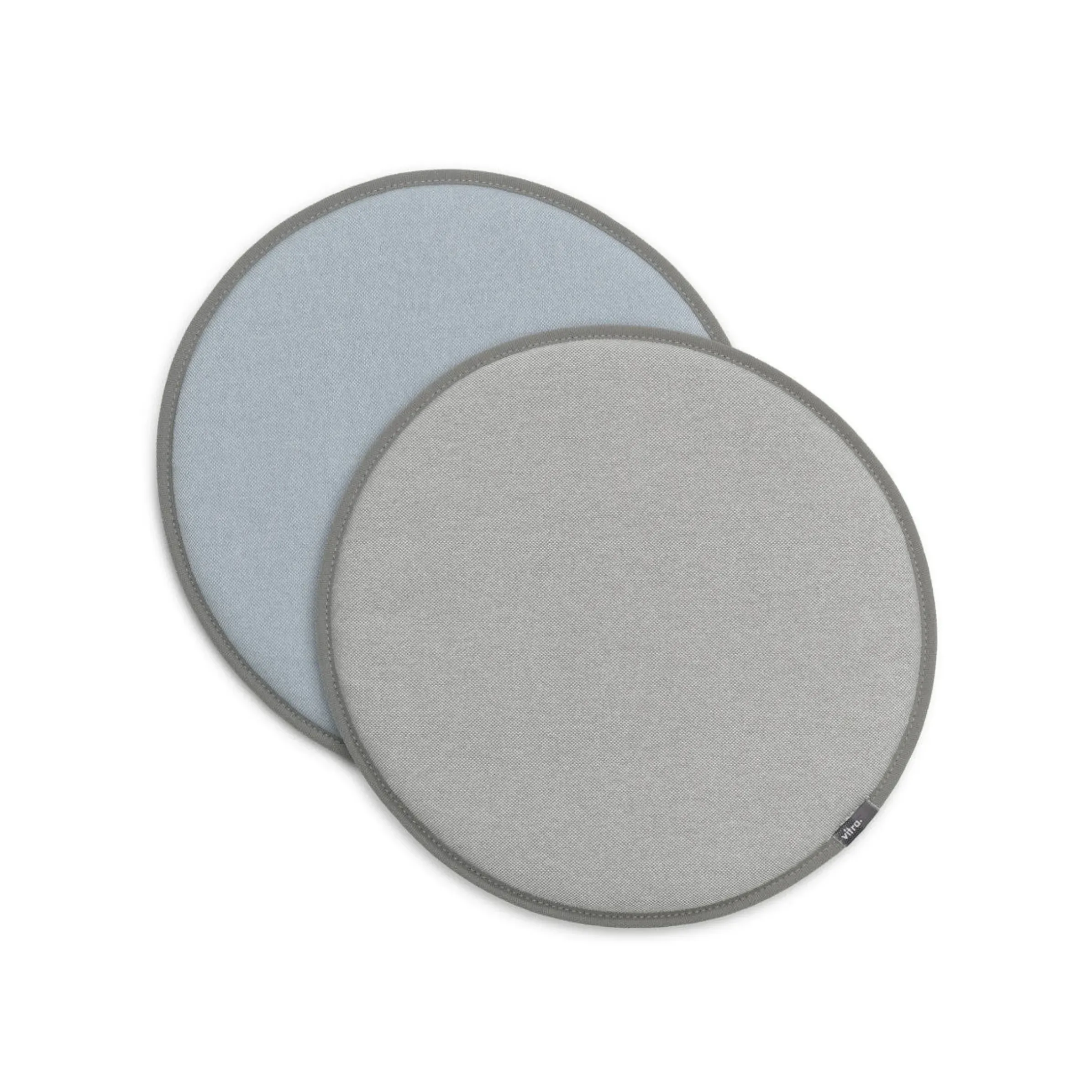 Coussin D'Assise Seat Dots Tissu Bleu Gris / O 38 Cm - Reversible - Vitra