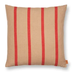 Coussin Grand Tissu Beige / Lin & Coton - 50 X 50 Cm - Ferm Living