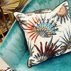 Coussin Venezuela Tissu Multicolore / 45 X 45 Cm - Velours - Podevache