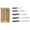 Couteau De Cuisine Elevate Bois Naturel / Set 5 Couteaux + Support Bambou - Joseph Joseph