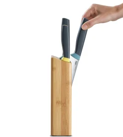 Couteau De Cuisine Elevate Bois Naturel / Set 5 Couteaux + Support Bambou - Joseph Joseph