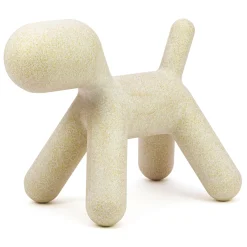 Décoration Puppy Large Plastique Blanc /  L 69 Cm - Paillete : Edition Limitee Noel 2021 - Magis