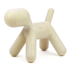 Décoration Puppy Medium Plastique Blanc /  L 56 Cm - Paillete : Edition Limitee Noel 2021 - Magis