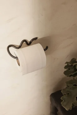 Derouleur De Papier Toilette Curvature Metal/ Laiton - Ferm Living
