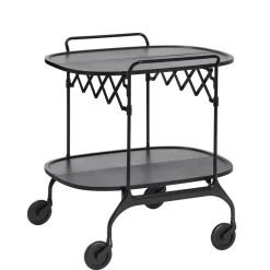 Desserte Gastone Plastique Noir / Pliable - 68 X 62 Cm / Version Mate - Kartell