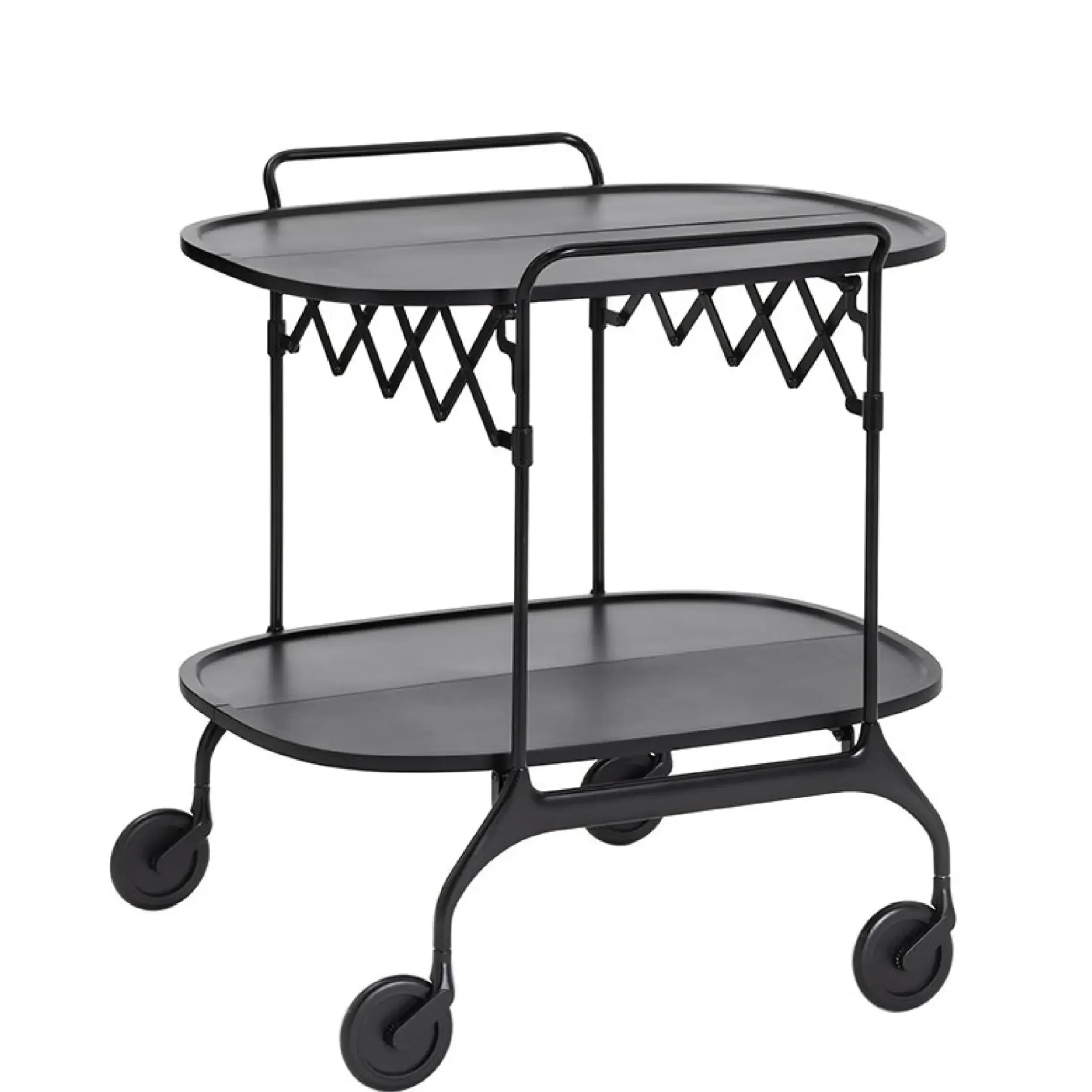 Desserte Gastone Plastique Noir / Pliable - 68 X 62 Cm / Version Mate - Kartell