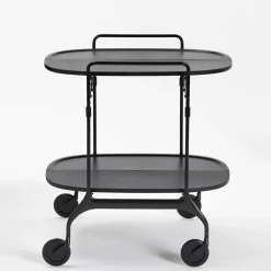 Desserte Gastone Plastique Noir / Pliable - 68 X 62 Cm / Version Mate - Kartell
