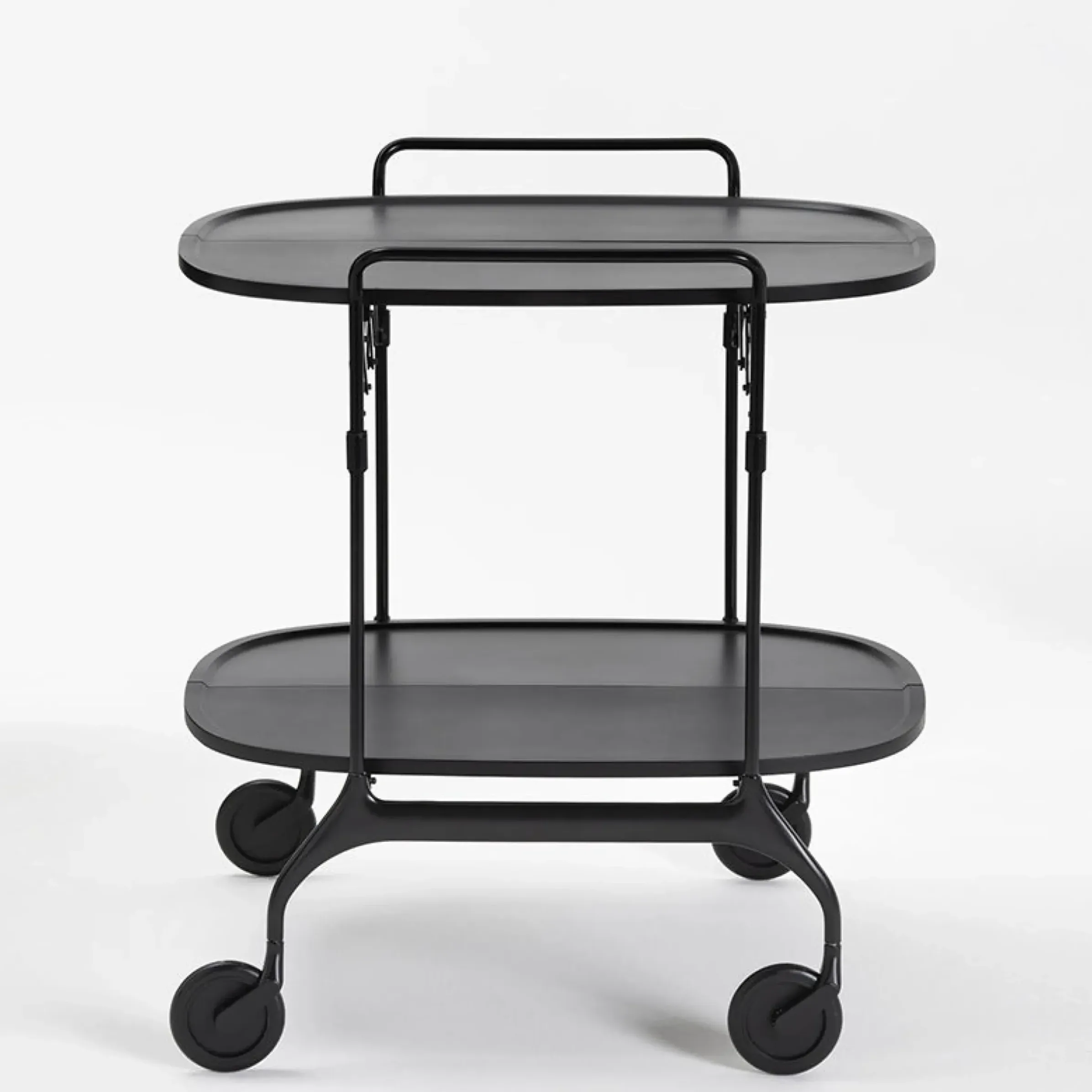 Desserte Gastone Plastique Noir / Pliable - 68 X 62 Cm / Version Mate - Kartell