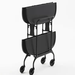 Desserte Gastone Plastique Noir / Pliable - 68 X 62 Cm / Version Mate - Kartell