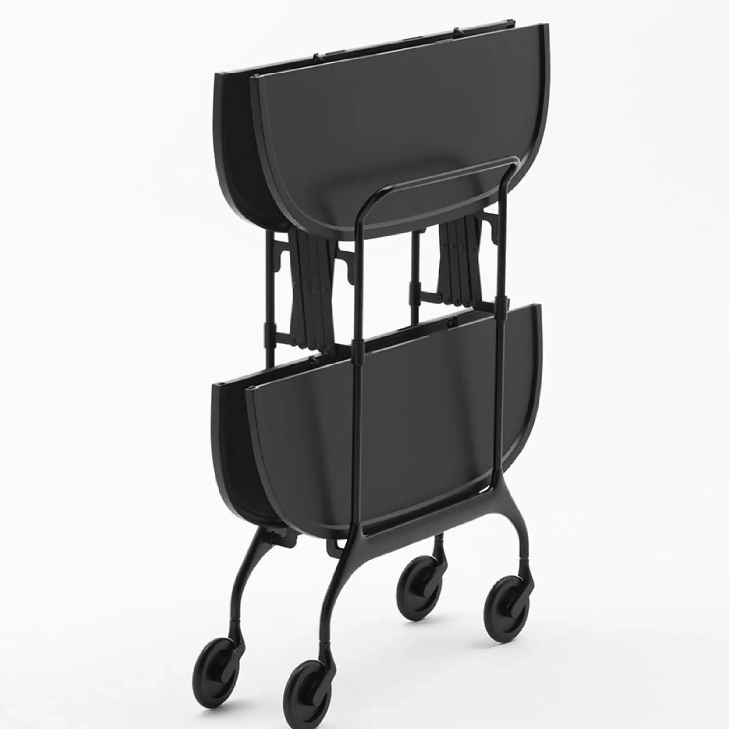 Desserte Gastone Plastique Noir / Pliable - 68 X 62 Cm / Version Mate - Kartell