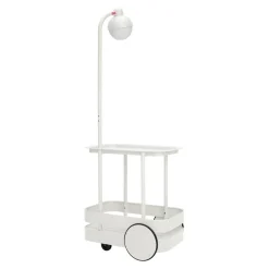 Desserte Jolly Trolley Metal Gris / Lampe Sans Fil Recharge Usb - 78 X 55 X H 200 Cm - Fatboy