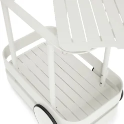 Desserte Jolly Trolley Metal Gris / Lampe Sans Fil Recharge Usb - 78 X 55 X H 200 Cm - Fatboy