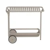 Desserte Week-End Metal Beige / Aluminium - Roulettes - Petite Friture
