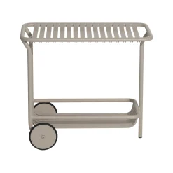 Desserte Week-End Metal Beige / Aluminium - Roulettes - Petite Friture