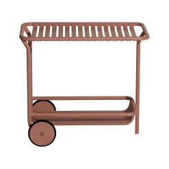 Desserte Week-End Metal Marron / Aluminium - Roulettes - Petite Friture