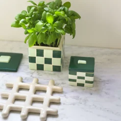 Dessous De Plat Grid Ceramique/ 19 X 19 Cm - Gres - & Klevering