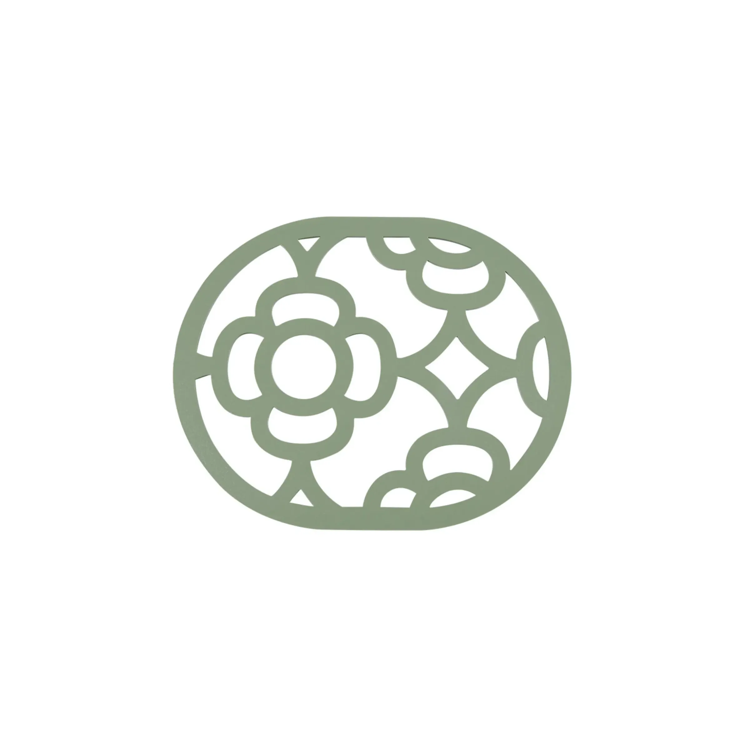 Dessous De Plat Lorette Metal Vert / 22 X 17,5 Cm - Metal - Fermob
