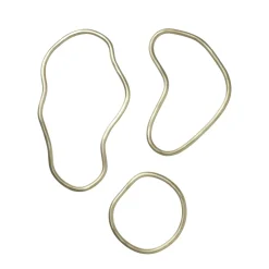 Dessous De Plat Pond Or Metal / Set De 3  Anneaux - - Ferm Living