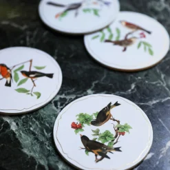 Dessous De Verre Avifauna Liege Blanc / Set De 4 - Liege - & Klevering