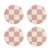Dessous De Verre Check Plastique/ Set De 4 - Polyresine - & Klevering