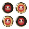 Dessous De Verre Full Dose Ceramique Noir Or / Set De 4 - Porcelaine - Jonathan Adler