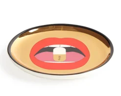 Dessous De Verre Full Dose Ceramique Noir Or / Set De 4 - Porcelaine - Jonathan Adler