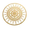 Dessous De Verre Italic Lace Metal Or / O 10 Cm - Lot De 4 - Driade