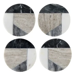 Dessous De Verre Izabella Pierre Gris / Set De 4 - Marbre - Bloomingville