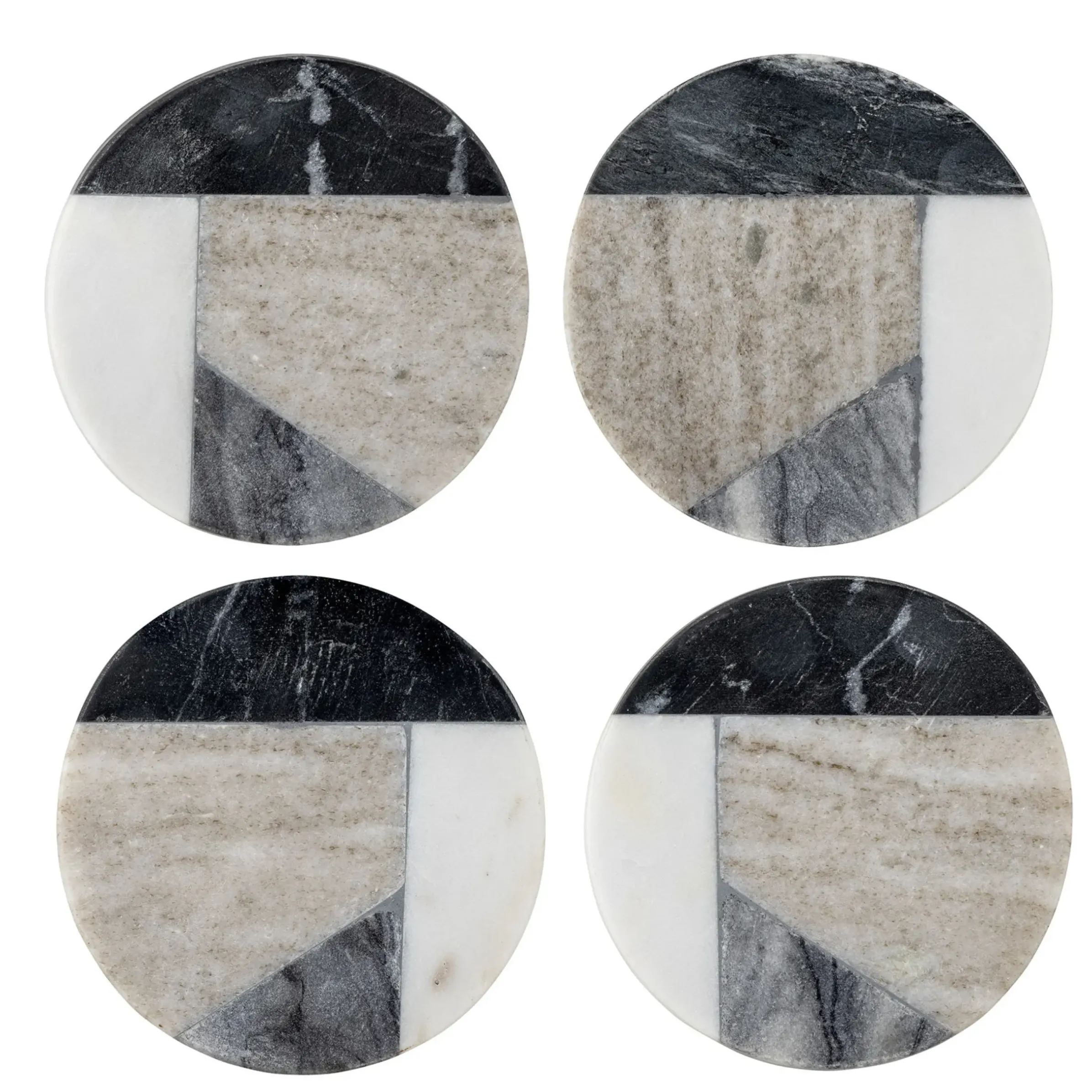 Dessous De Verre Izabella Pierre Gris / Set De 4 - Marbre - Bloomingville