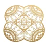 Dessous De Verre Petal Italic Lace Metal Or / 10 X 10 Cm - Lot De 4 - Driade