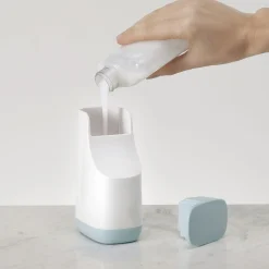 Distributeur De Savon Slim Plastique Blanc Bleu - Joseph Joseph