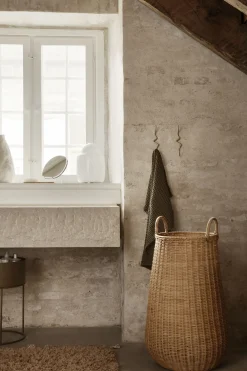 Drap De Bain Organic Tissu Vert / 140 X 70 Cm - Nid D'Abeille - Ferm Living