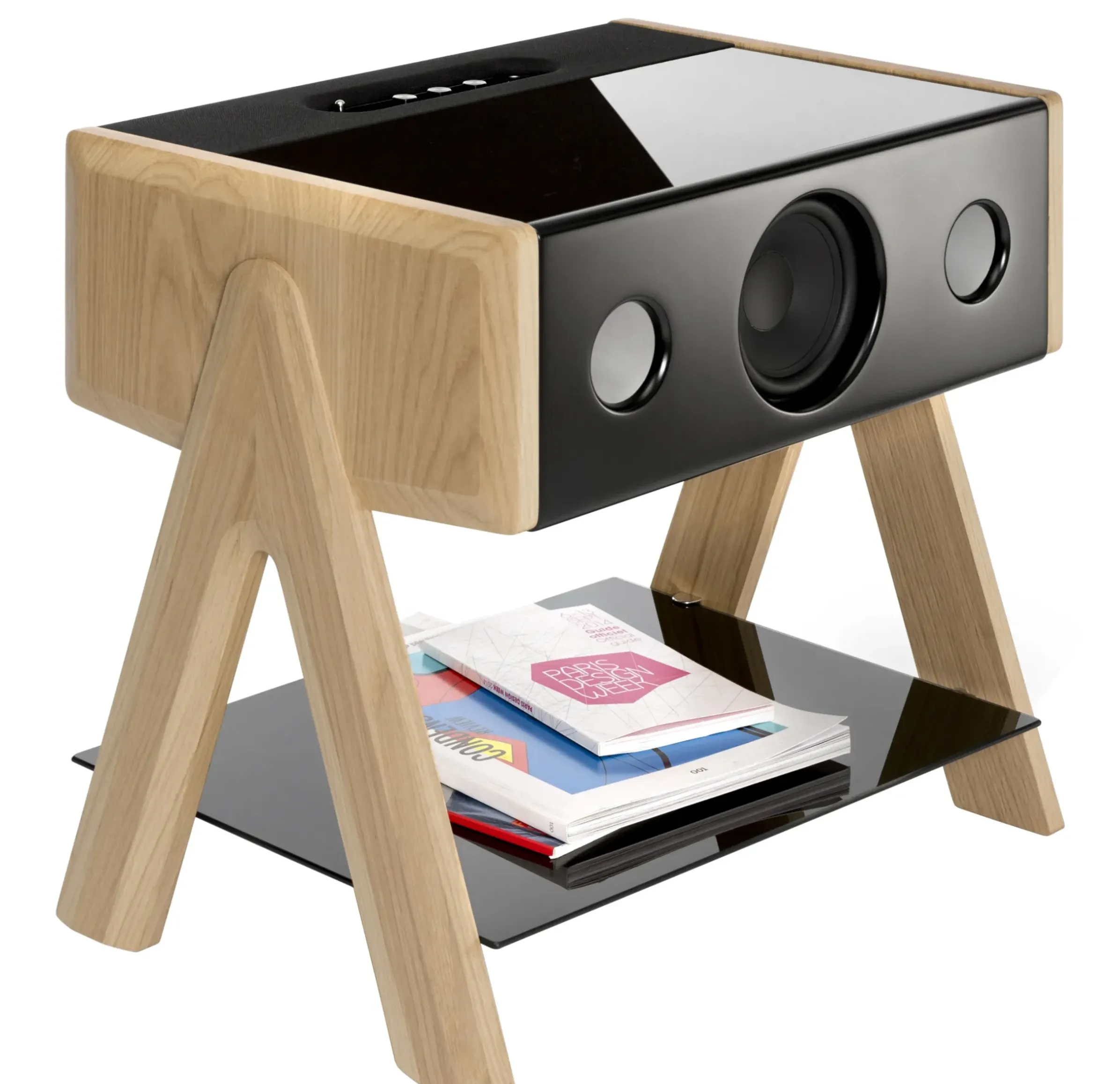 Enceinte Bluetooth Cube Bois Naturel / Thruster 2.1 - La Boite Concept