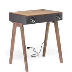 Enceinte Bluetooth Lx Noir Bois Naturel / Bureau - Enceinte Active Haute-Fidelite Tout-En-Un - La Boite Concept
