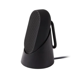 Enceinte Bluetooth Mino T - 5W Plastique Noir / Etanche - Mousqueton Integre / Station D'Accueil - Lexon