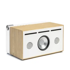 Enceinte Bluetooth Pr 01 Metal Tissu Bois Blanc / Avec Technologie Active Pression Reflex - La Boite Concept