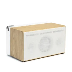 Enceinte Bluetooth Pr 01 Metal Tissu Bois Blanc / Avec Technologie Active Pression Reflex - La Boite Concept